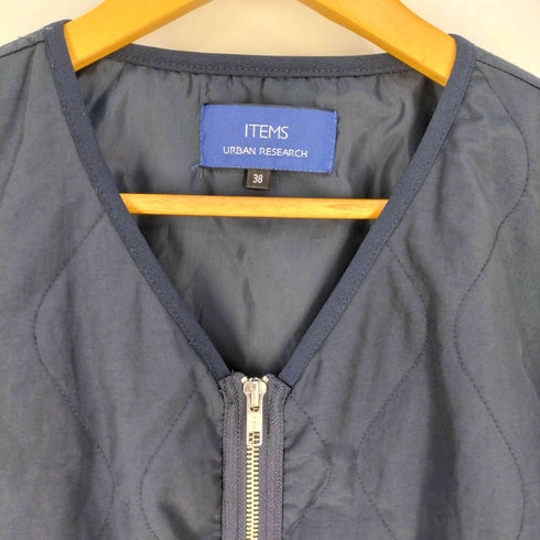 アイテムズ アーバンリサーチ ITEMS URBAN RESEARCH ノーカラーキルティングナイロンジャケット メンズ JPN:38